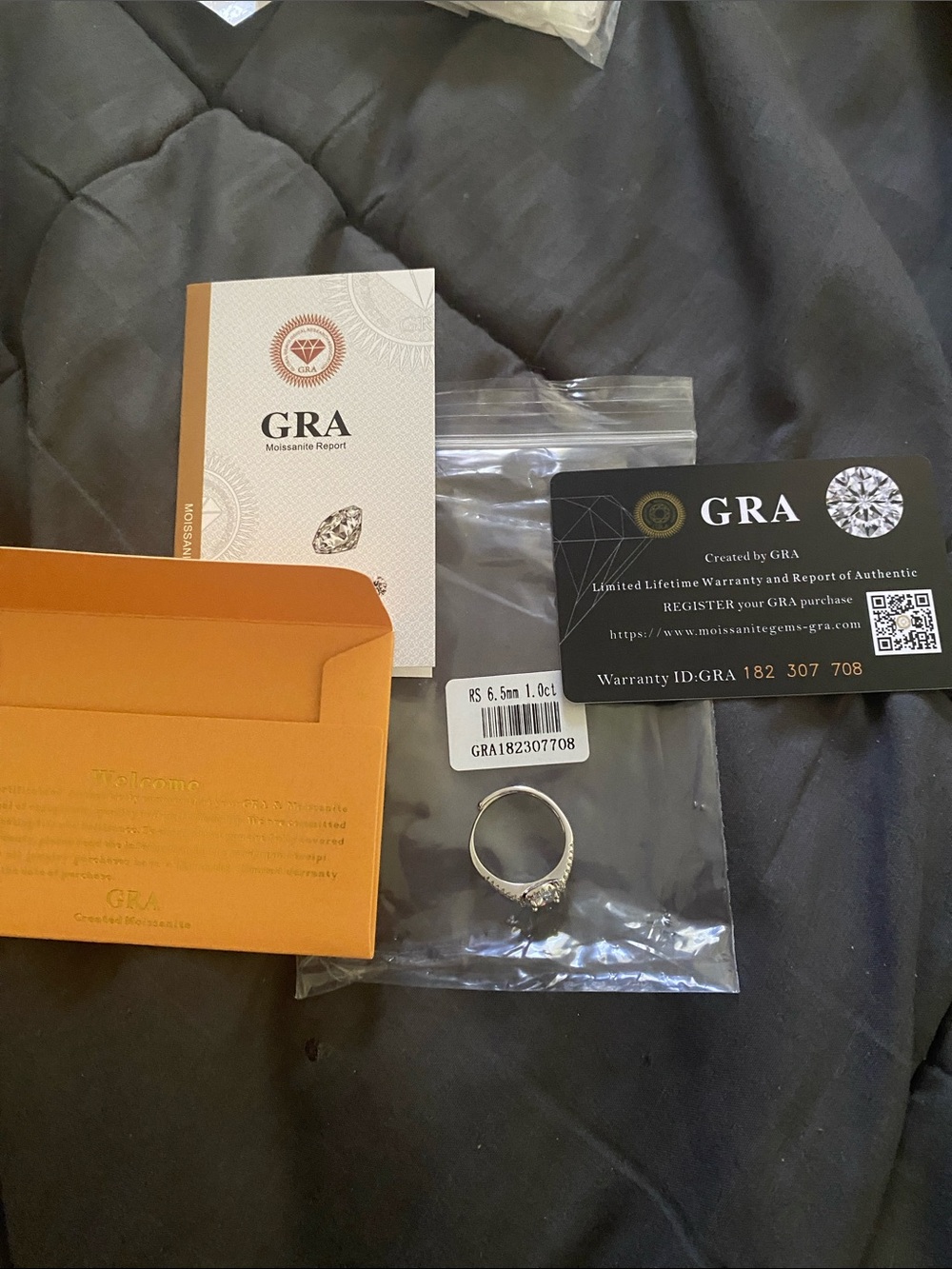 Diamond Solitaire Engagement Ring with GRA Certification - Silver
